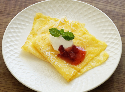 春捲皮でクレープ 春捲皮でクレープ