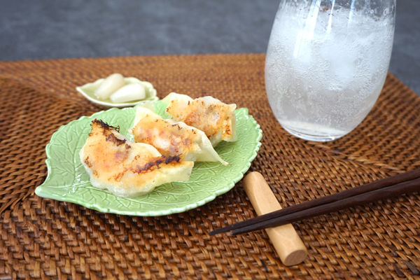 ミョウガとらっきょうのざくざく薬味餃子